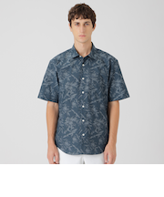 サシコジャカードボタニカルシャツ