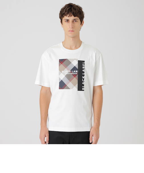 ボックスチェックロゴグラフィックTシャツ