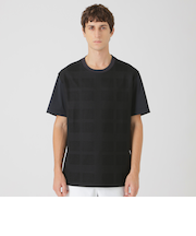シアーチェックコンビTシャツ