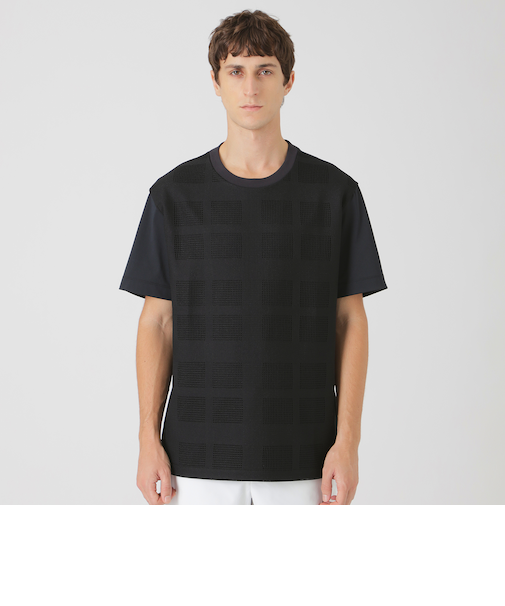 シアーチェックコンビTシャツ