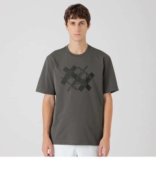 テクスチャーロゴグラフィックTシャツ