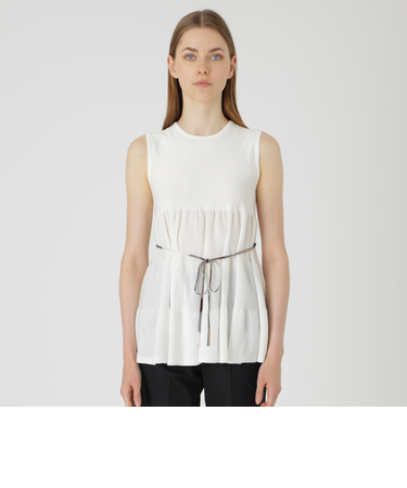 ライトコットンポリティアードニット