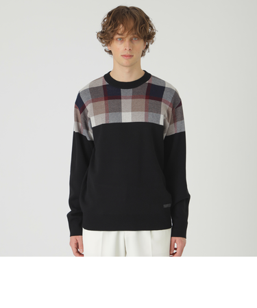 パネルクレストブリッジチェックニット