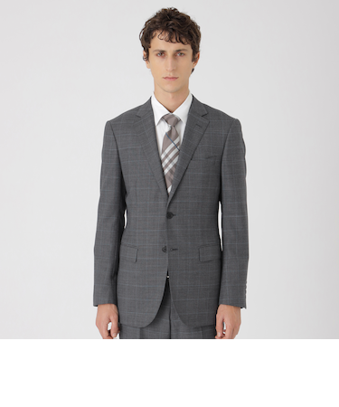 【一部店舗限定】グレーライトブルーウィンドーペンスーツ