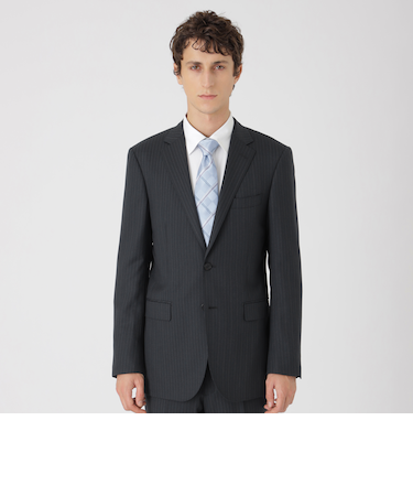 【一部店舗限定】アクセントカラーピンストライプスーツ