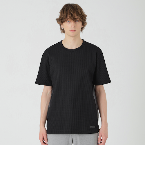 ブルーレーベル サイドチェックカットソー Tシャツ　ブラック ブルーレーベル サイドチェックカットソー Tシャツ ブラック