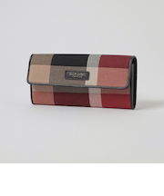 クレストブリッジチェックキャンバス長財布