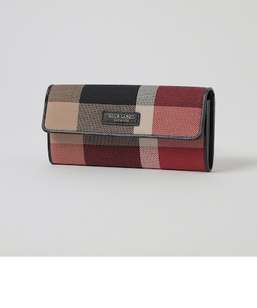 クレストブリッジチェックキャンバス長財布