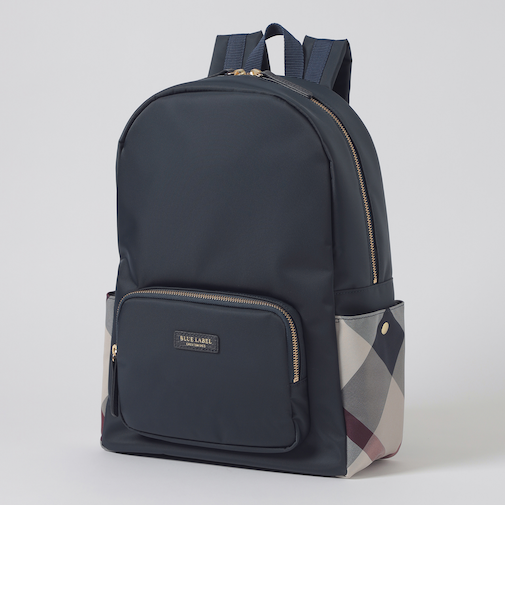 パーシャルクレストブリッジチェックナイロンバックパック