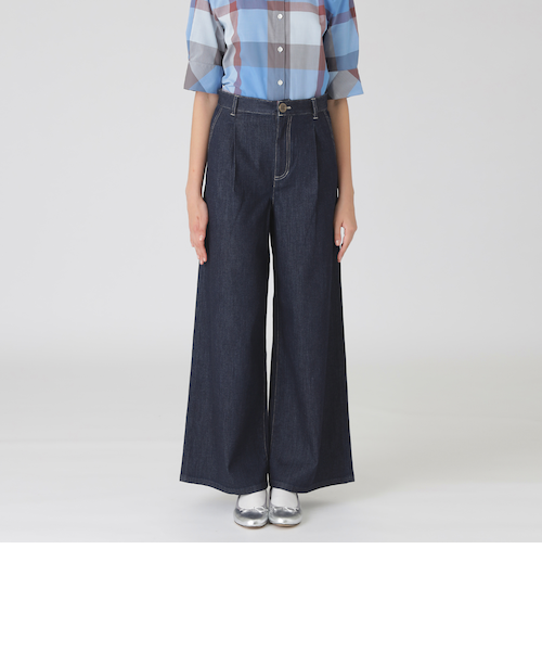 一部店舗限定】ストレッチデニムワイドパンツ｜ブルーレーベルブラック