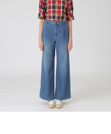 ライトデニムワイドパンツ