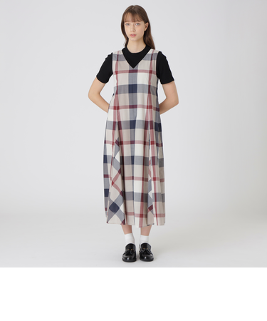 【25カラーWEB限定】【接触冷感】【吸水速乾】クレストブリッジチェッククールドライドレス