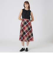 【接触冷感】クレストブリッジチェッククールドライドッキングドレス