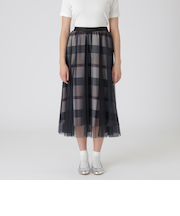 クレストブリッジチェックライトクロッシングチュールスカート