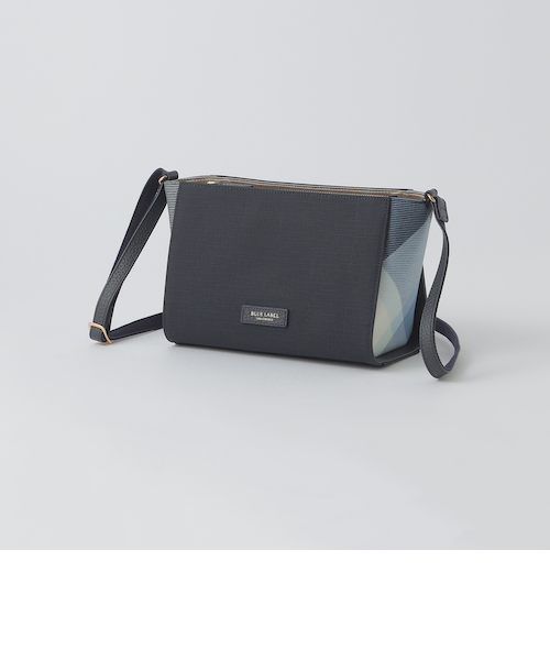 クレストブリッジチェックループヤーンツイードミニトート｜ブルー