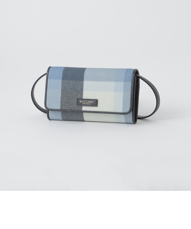 クレストブリッジチェックPVCウォレットショルダー