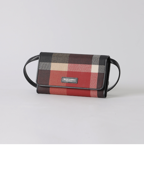 クレストブリッジチェックPVCウォレットショルダー