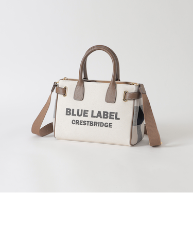 ロゴプリントハトメミドルトート