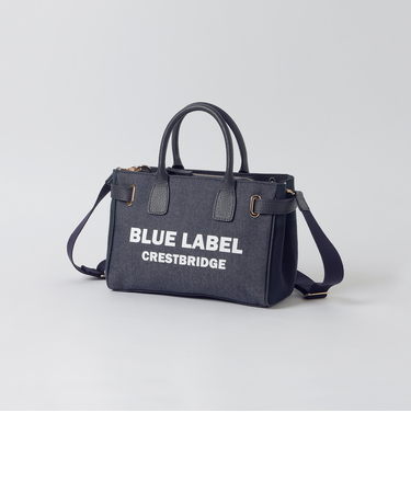 ロゴプリントハトメミドルトート