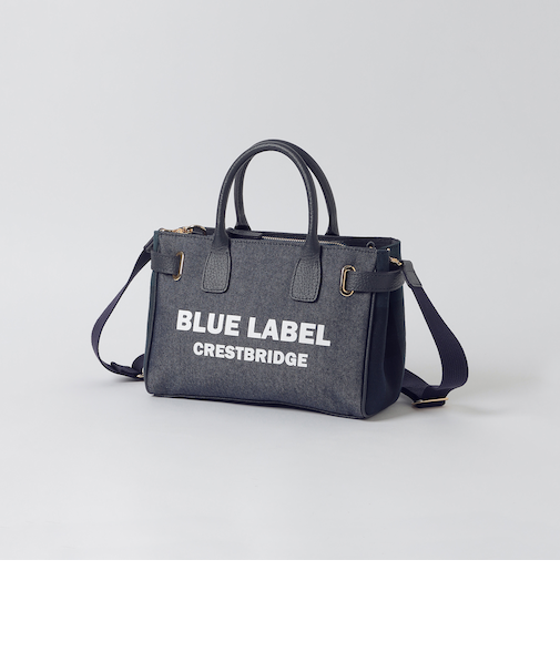 ロゴプリントハトメミドルトート