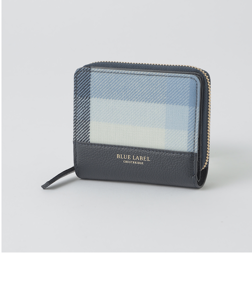 クレストブリッジチェックPVC二つ折り財布