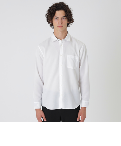 オーガニックコットンピンオックスシャツ｜ブルーレーベルブラック