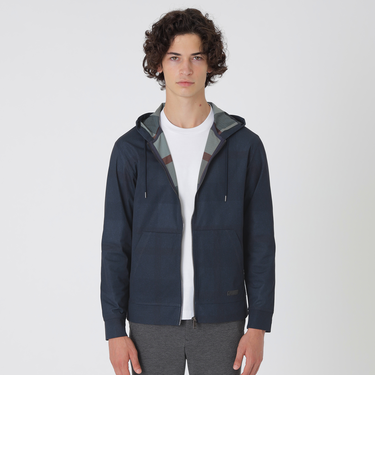 ライトウェイトバックチェックパーカー