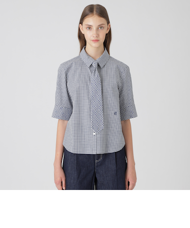 クレストブリッジギンガムチェックブラウス