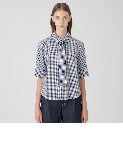 クレストブリッジギンガムチェックブラウス
