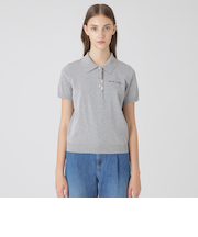 コットンナイロンニットポロ