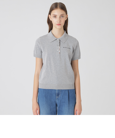 コットンナイロンニットポロ