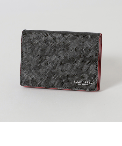 バイカラークレストブリッジチェックカードケース