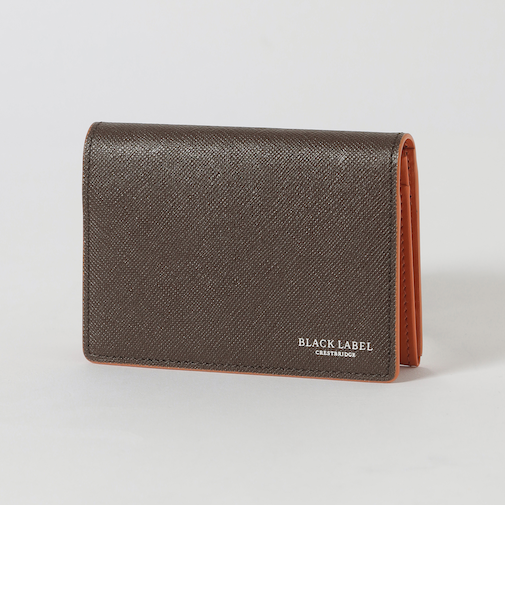 バイカラークレストブリッジチェックカードケース