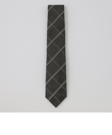 サテンブロックコンビチェックタイ