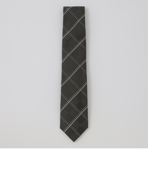 サテンブロックコンビチェックタイ