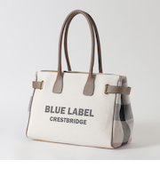 ロゴプリントハトメトート