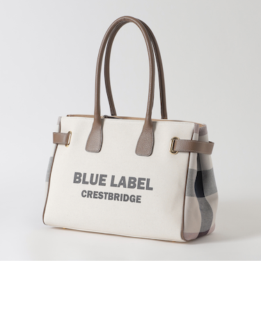 ロゴプリントハトメトート