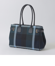 クレストブリッジチェックキャンバスハトメトート