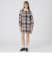 クレストブリッジチェックジャカードジャージードレス