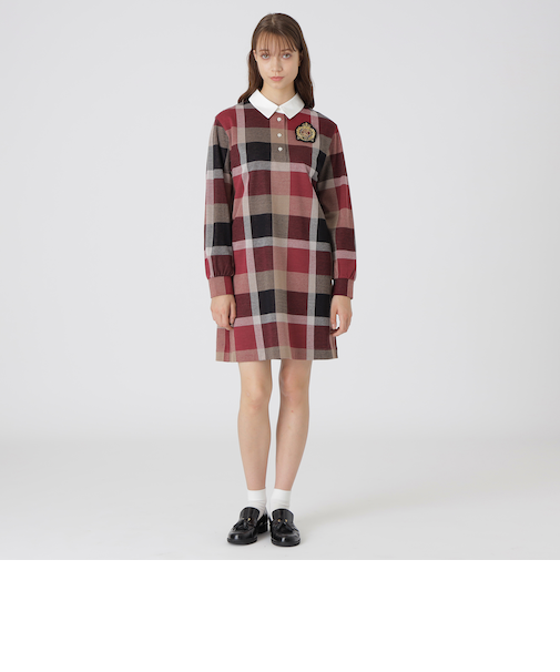 クレストブリッジチェックジャカードジャージードレス