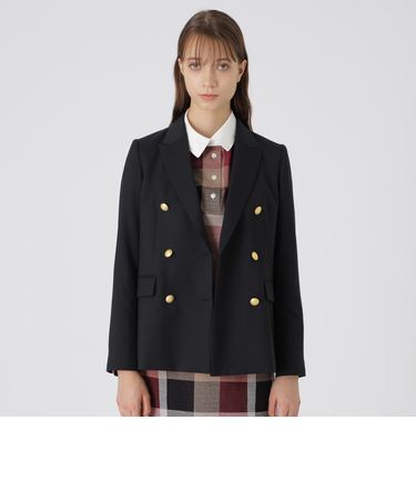 ウールストレッチブレンドブレザージャケット