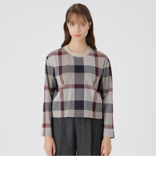 WEB限定】クレストブリッジチェックジャージージャガードプルオーバー