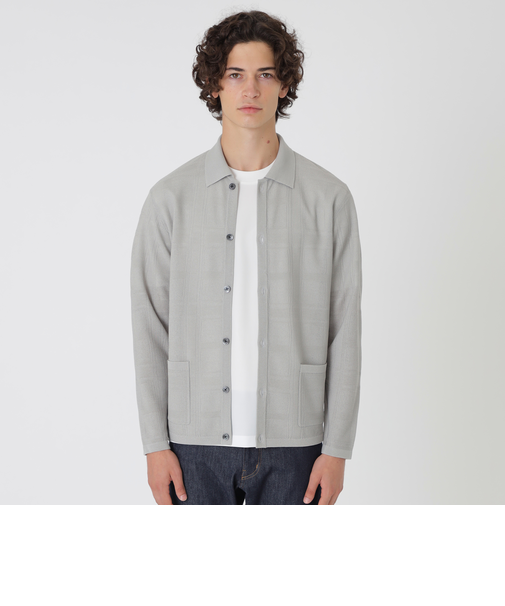 シアーチェックシャツカーディガン