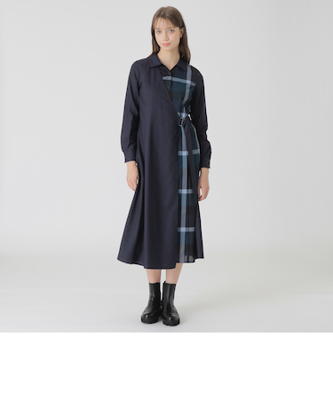 パーシャルクレストブリッジチェックドレス