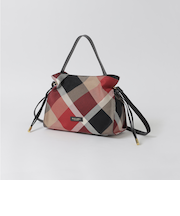 クレストブリッジチェックカルゼギャザーミニバッグ