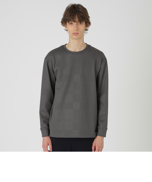 【BLACK lab.】エンボスシャドーチェックカットソー