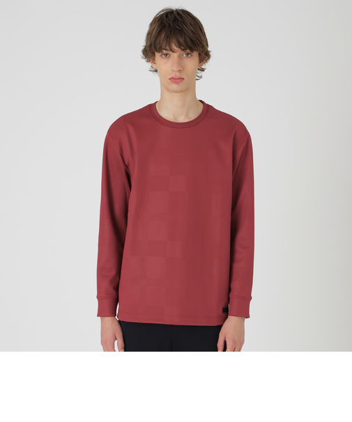 【BLACK lab.】エンボスシャドーチェックカットソー