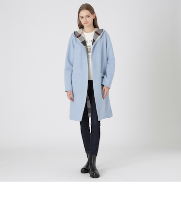 クレストブリッジチェックリバーシブルダンボールコーディガン