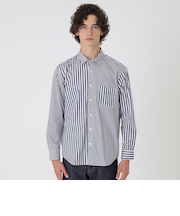 ストライプコンビシャツ