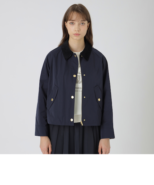 【極美品】 ブルーレーベルクレストブリッジ レーススリーブショートブルゾン 38 ブルーレーベルクレストブリッジ レーススリーブショート